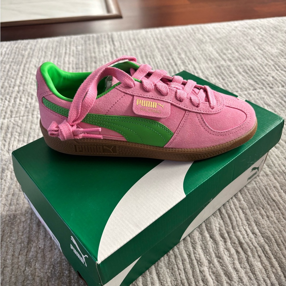 Brand New Pink/Green Puma Palermo Special Sneakers